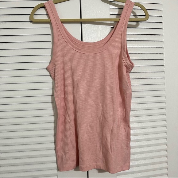 aerie Tops - PINK RIBBED AERIE TANG TOP